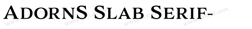 AdornS Slab Serif字体转换
